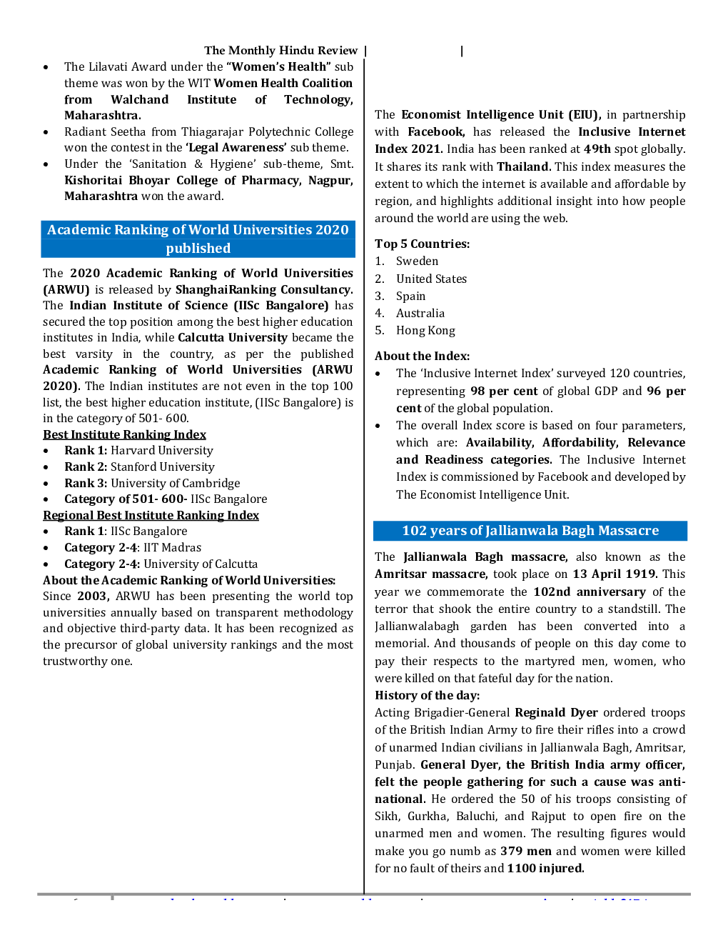 GK And Current Affairs April 2021 In English - Page 5