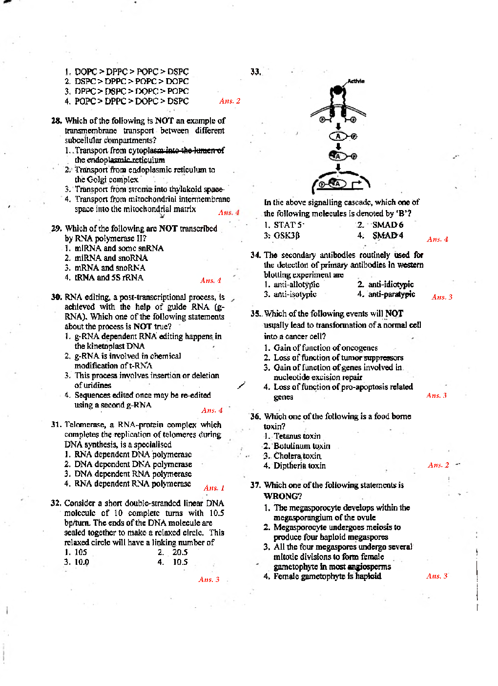 CSIR NET Life Science Question Paper With Answer 2016 June-December - Page 5