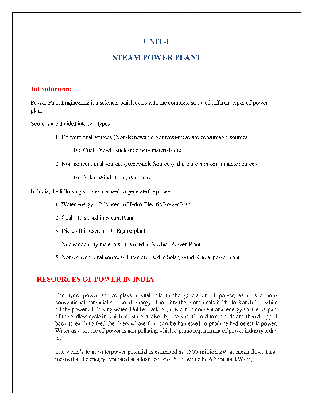 IES Mechanical Study Material Paper-I Power Plant Engineering - Page 2