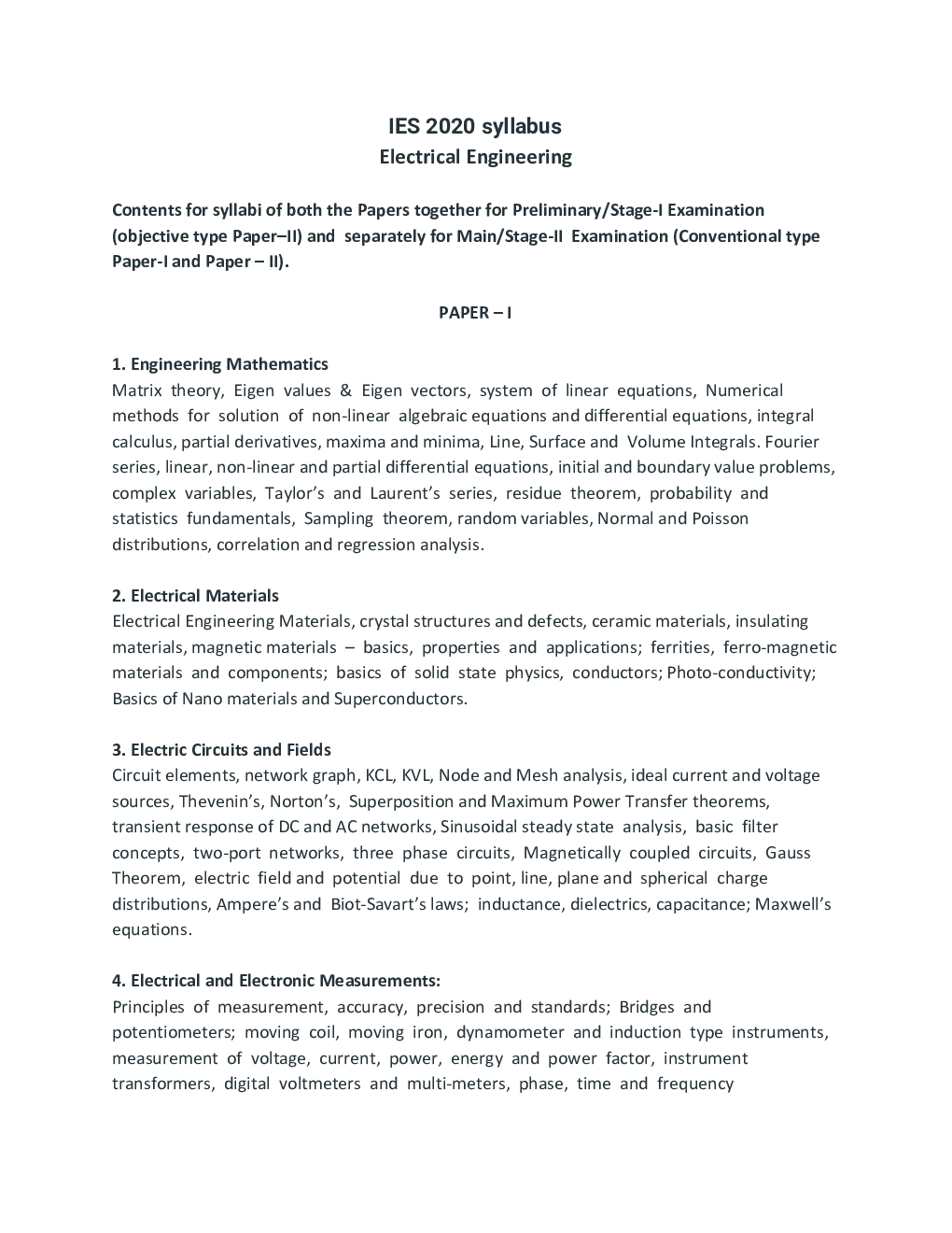 IES Electrical Engineering syllabus - Page 2