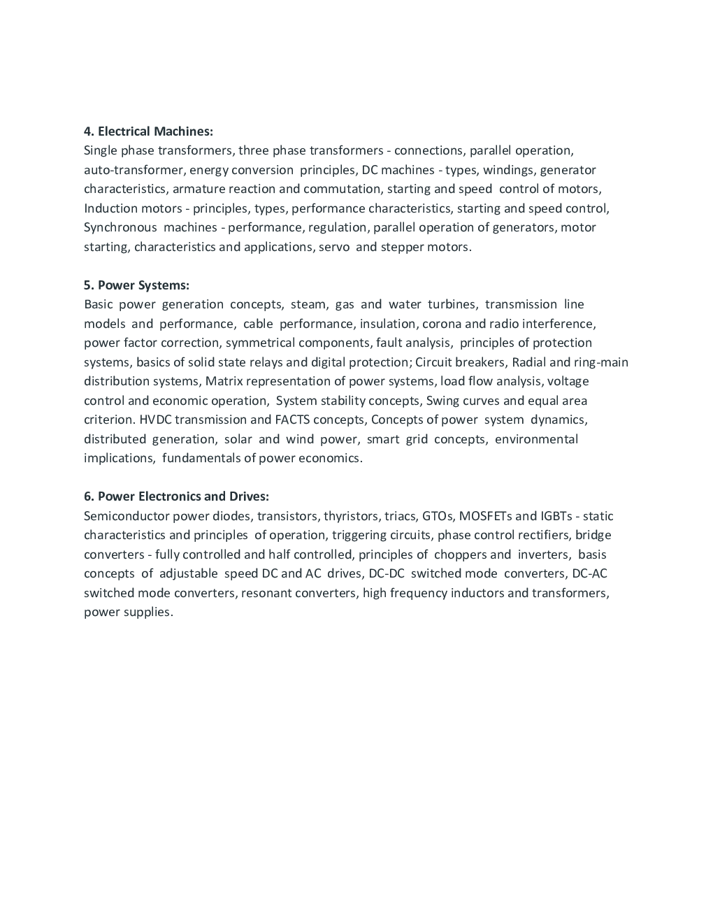 IES Electrical Engineering syllabus - Page 4