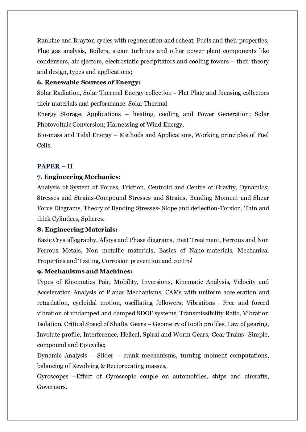 IES Mechanical Engineering syllabus - Page 4
