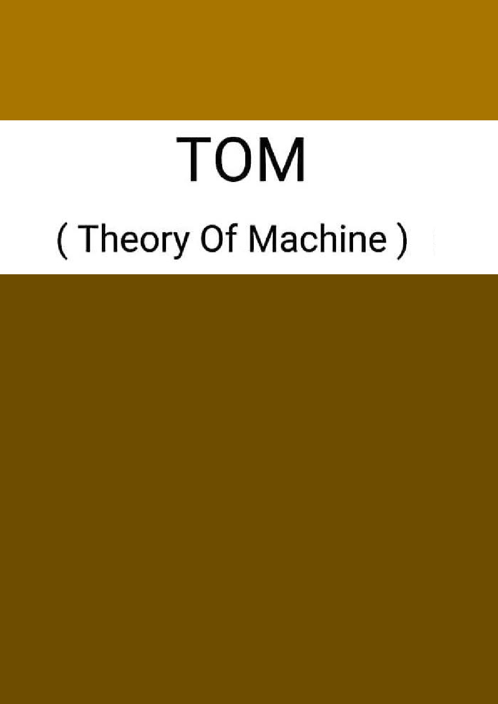 Theory Of Machines HW Notes - Page 1