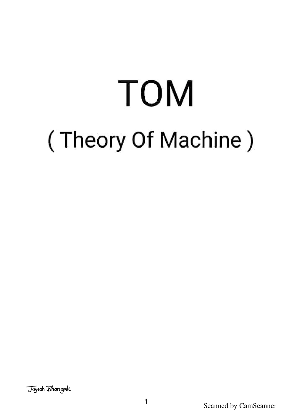 Theory Of Machines HW Notes - Page 2