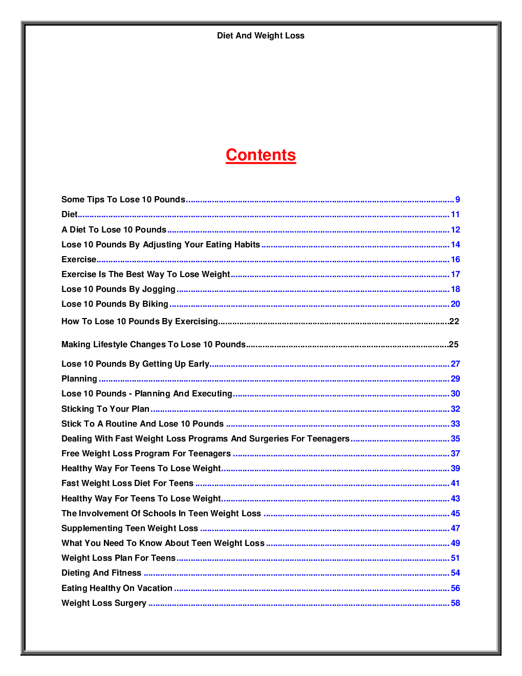 Diet And Weight Loss - Page 3