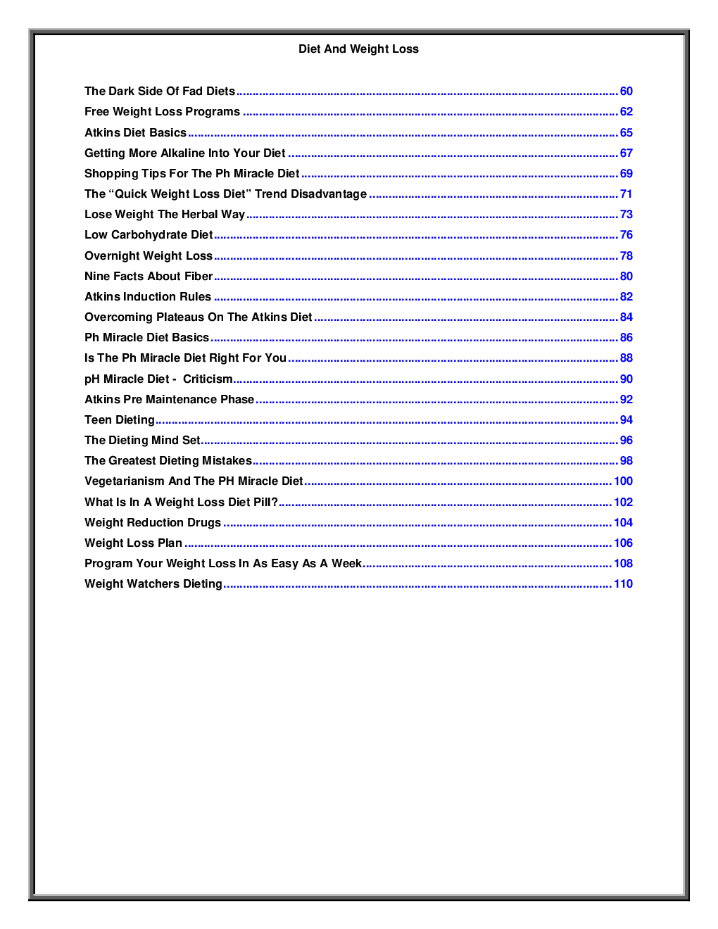Diet And Weight Loss - Page 4