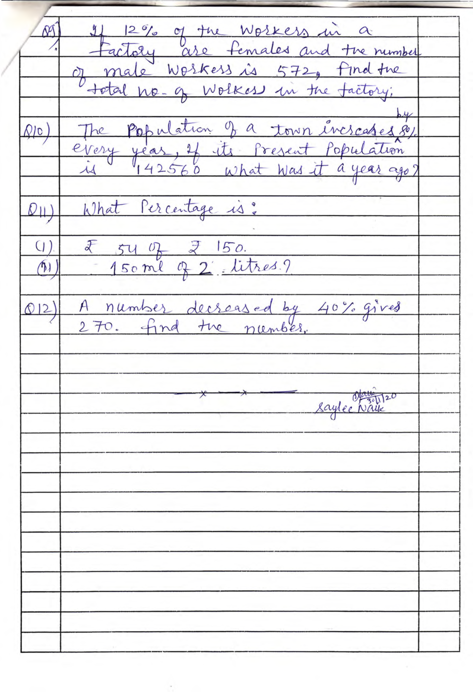 Class 7 Maths Revision Worksheet - Page 4