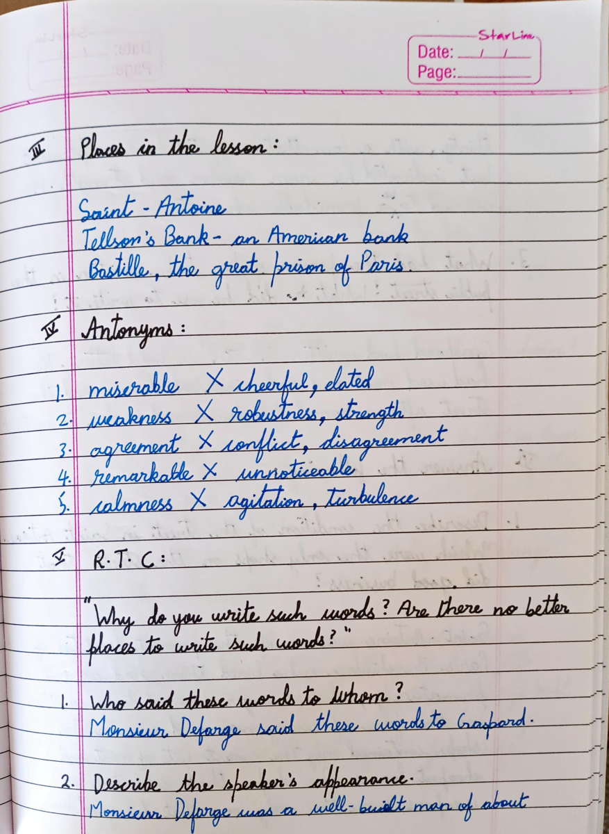 Class 8 English A tale of 2 Cities - Page 3