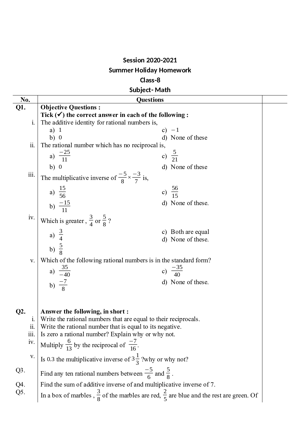 Class 8 English Holiday Homework English - Page 5