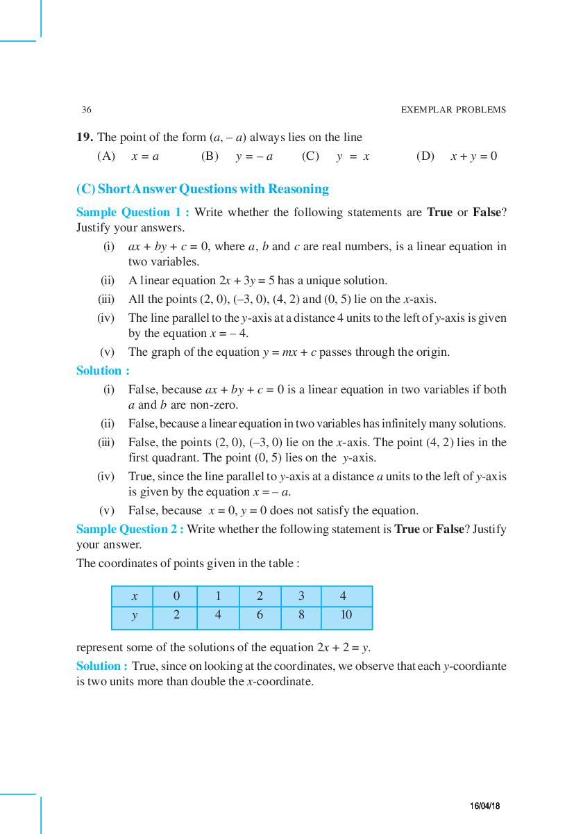 Class-9 Maths Linear Equations In Two Variables - Page 5