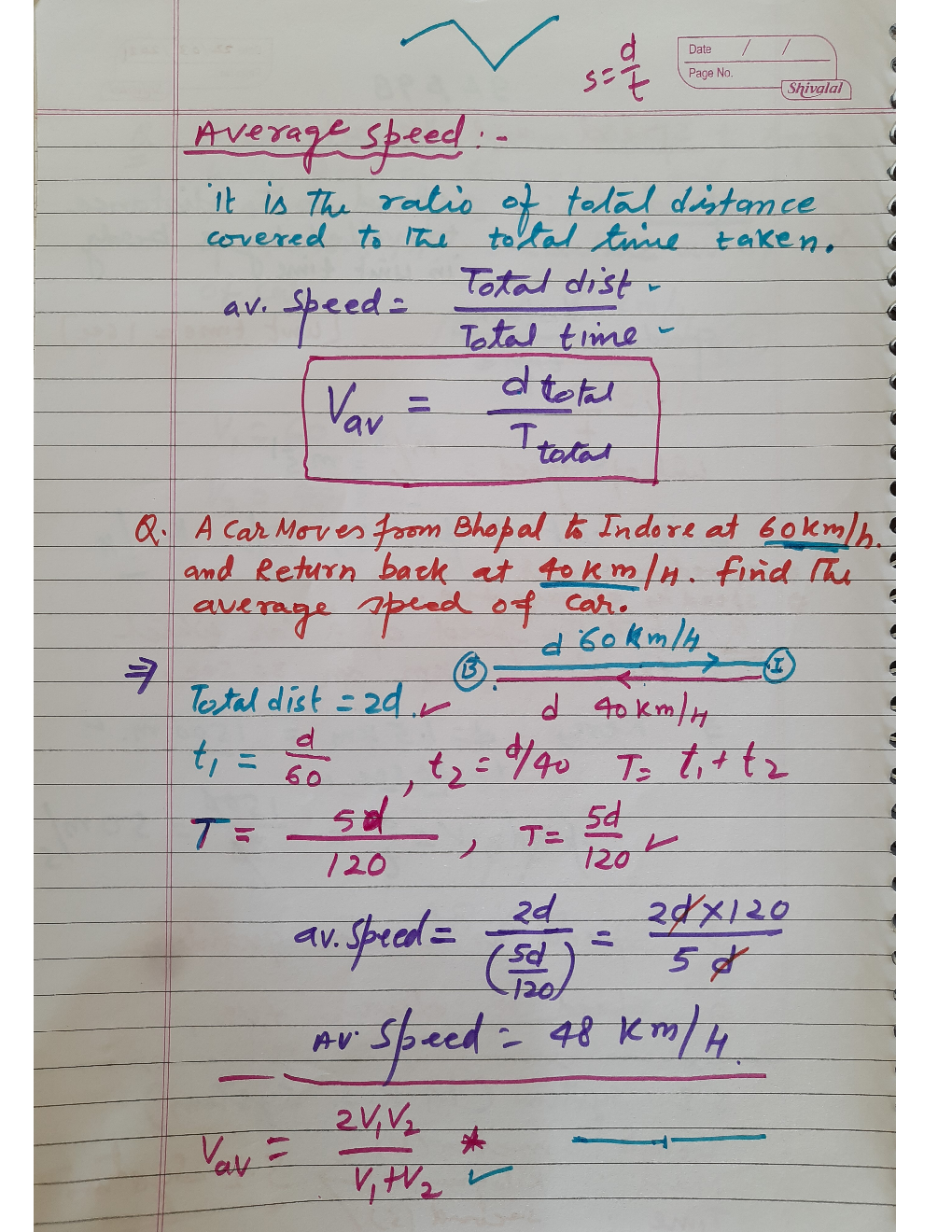 Hand Written Notes Speed And Velocity - Page 3