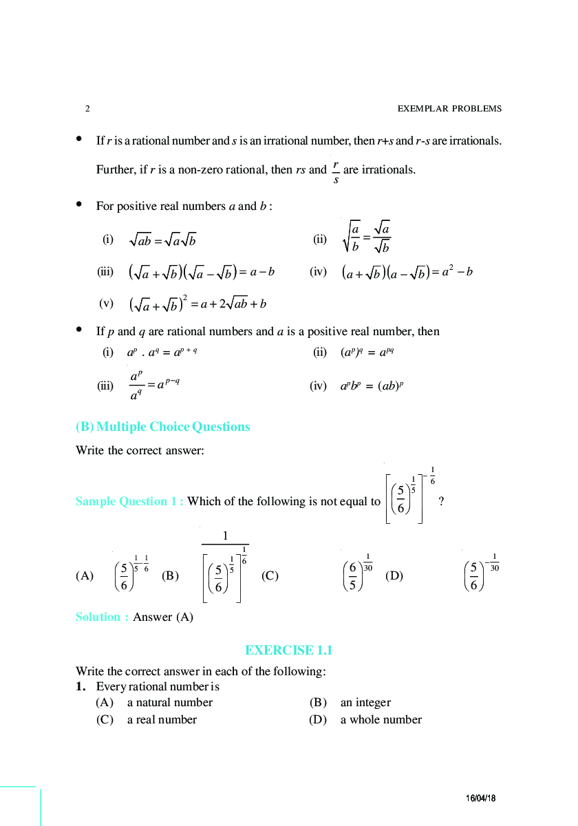 Class-9 Maths Number System - Page 3