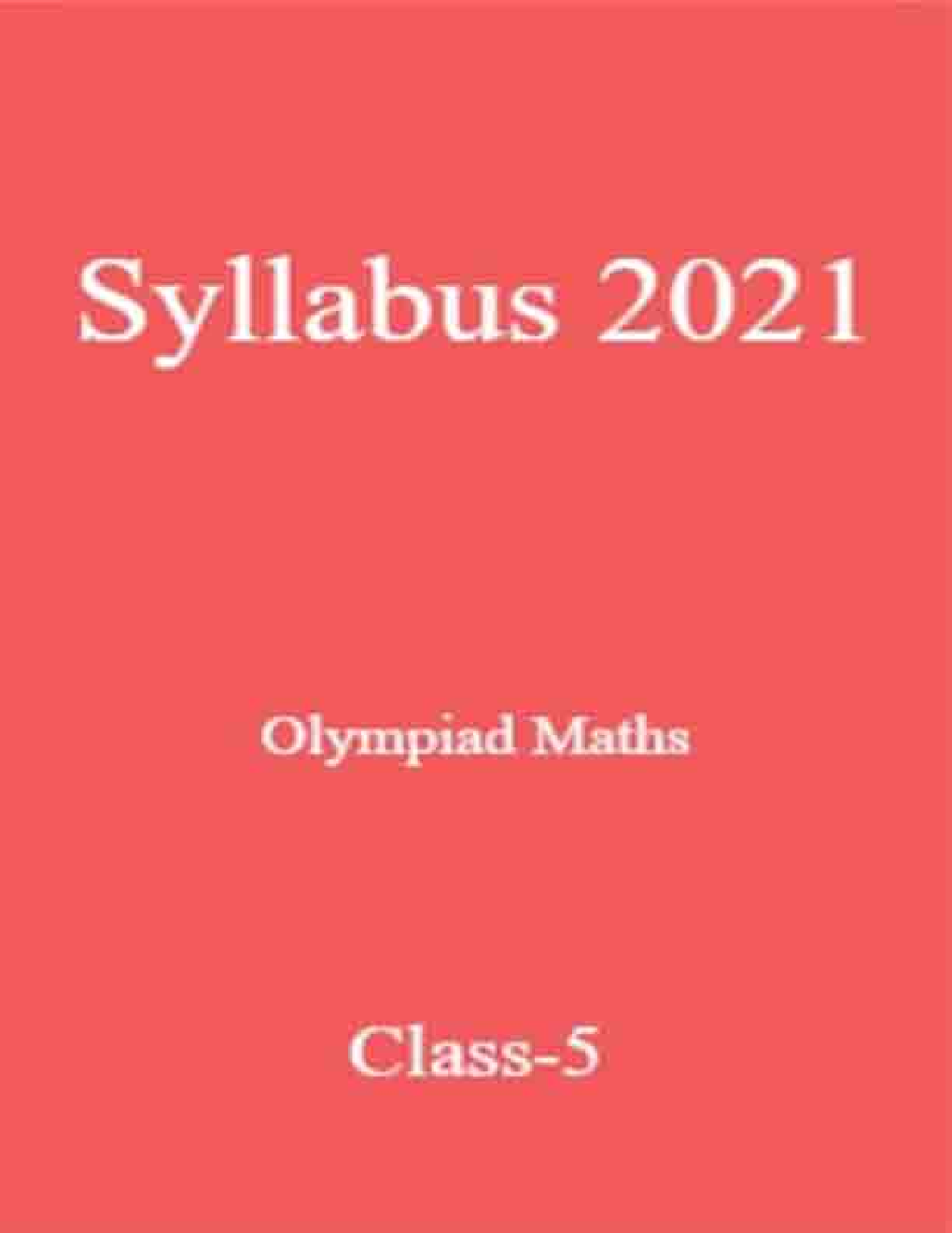Syllabus 2021 Olympiad Maths Class-5 - Page 1
