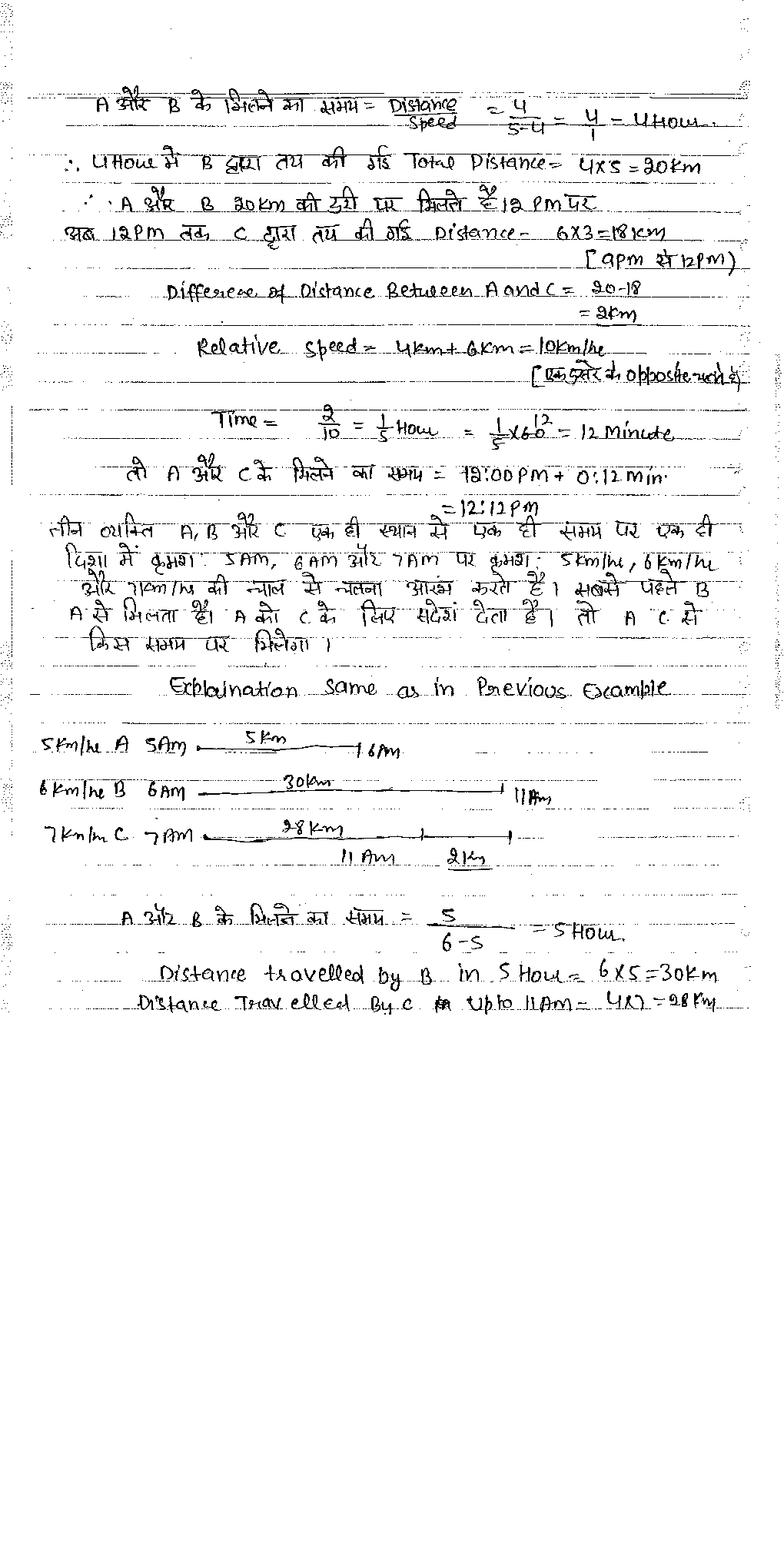 Speed Distance and Time MCQs Study Material For All Competitve Exam In Hindi - Page 5