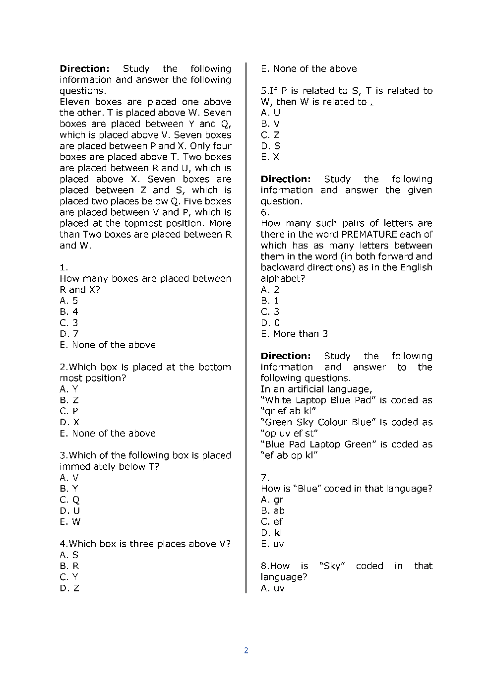 IBPS RRB Previous Year Question Paper-1 With Solutions-2020 - Page 2
