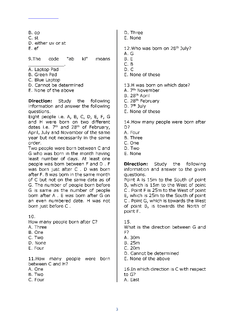 IBPS RRB Previous Year Question Paper-1 With Solutions-2020 - Page 3