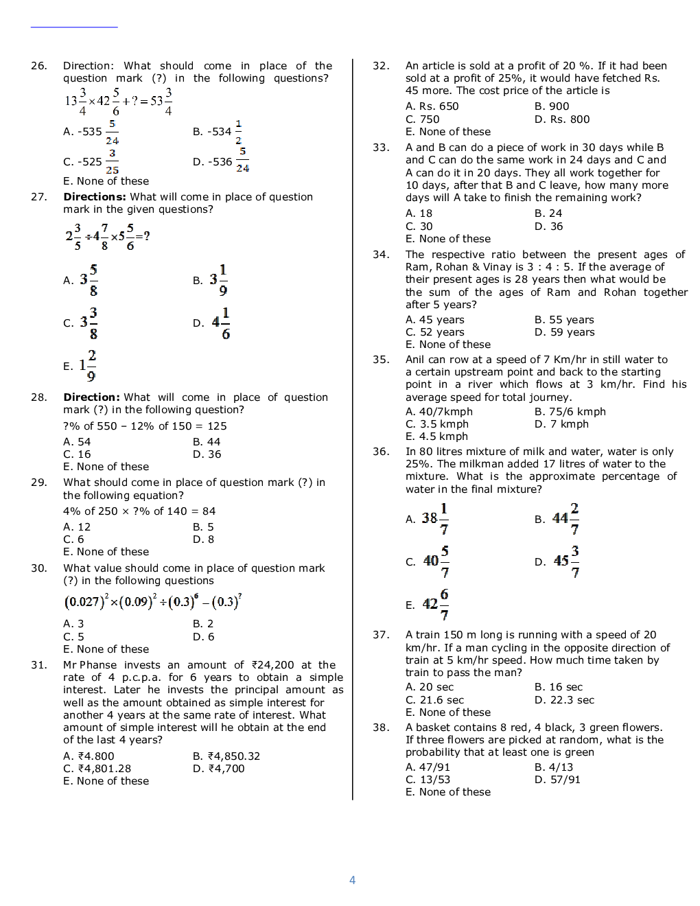 IBPS RRB Previous Year Question Paper-2 With Solutions-2016 - Page 4
