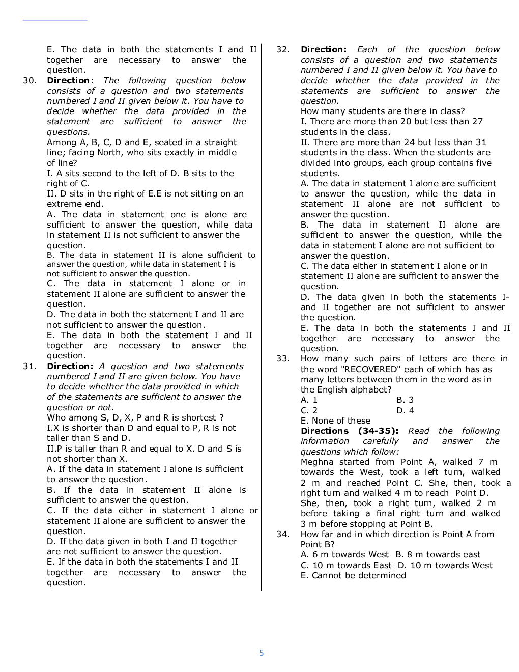 IBPS RRB Previous Year Question Paper-5 With Solutions-2018 - Page 5