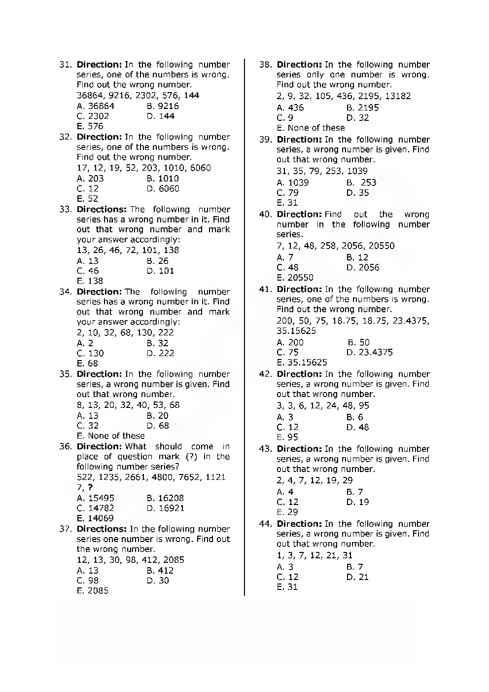 None Verbal Series MCQ's For All Competitive Exams - Page 4