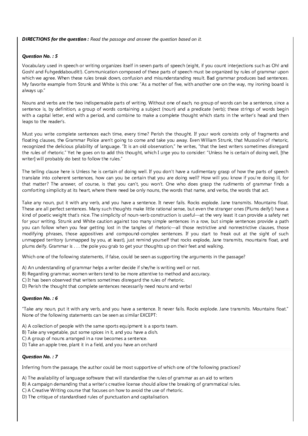 CAT 2020 Previous Year Question Papers With Solutions (Slot-1) - Page 4