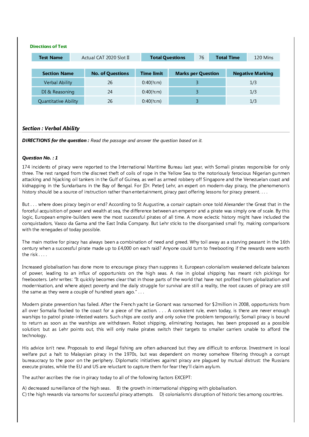 CAT 2020 Previous Year Question Papers With Solutions (Slot-2) - Page 2