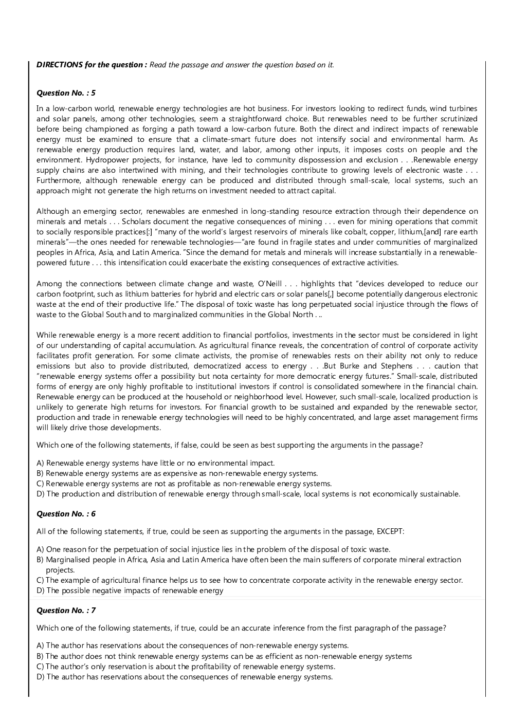 CAT 2020 Previous Year Question Papers With Solutions (Slot-2) - Page 4