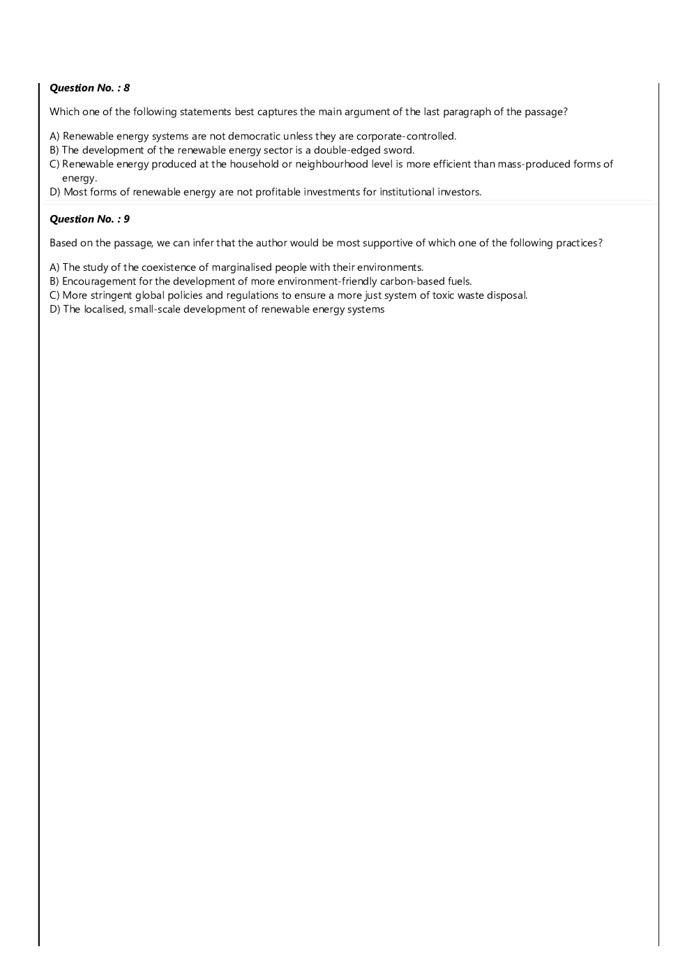 CAT 2020 Previous Year Question Papers With Solutions (Slot-2) - Page 5