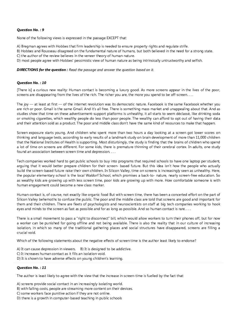 CAT 2020 Previous Year Question Papers With Solutions (Slot-3) - Page 5