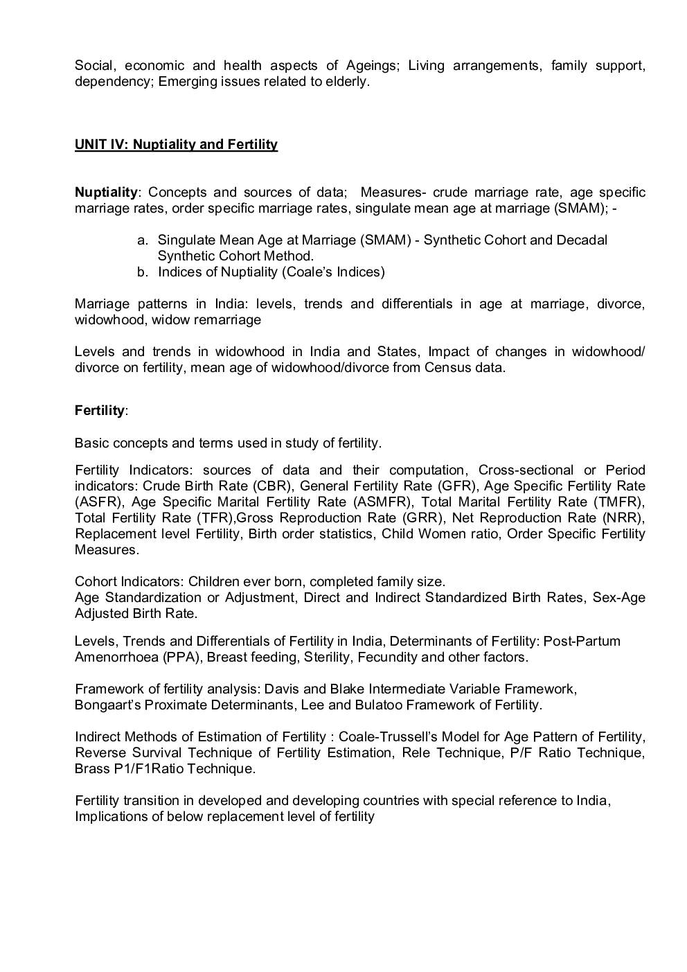 UGCNET Population Syllabus-2021 - Page 4