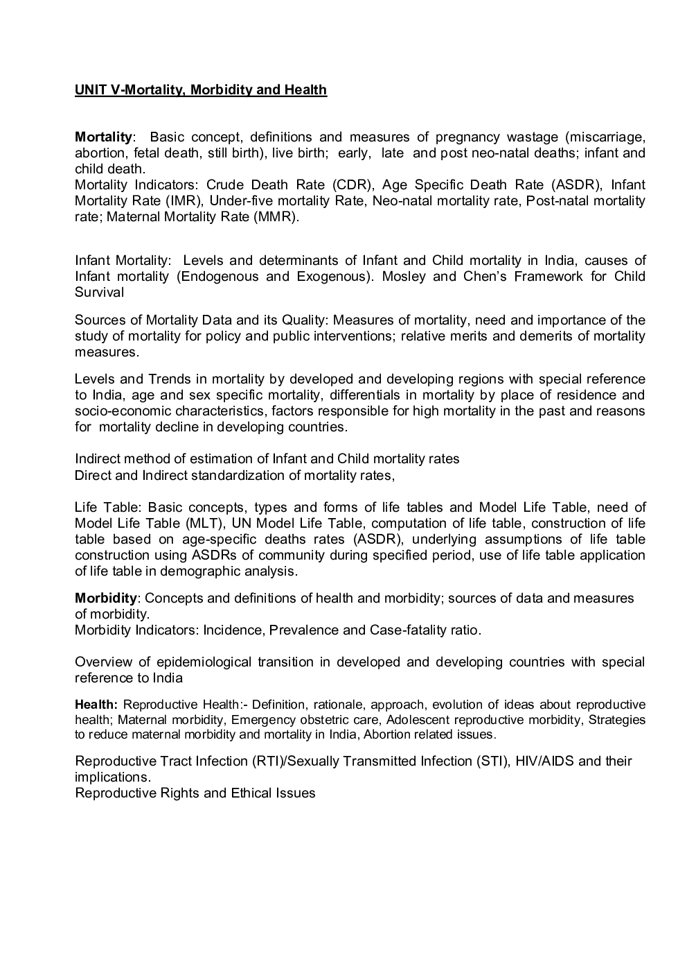 UGCNET Population Syllabus-2021 - Page 5