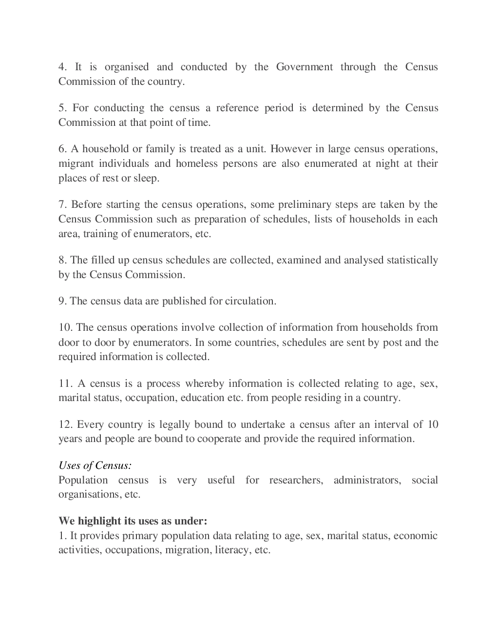 UGCNET Population Studies Study Material Introduction And Sources Of Population Data - Page 3