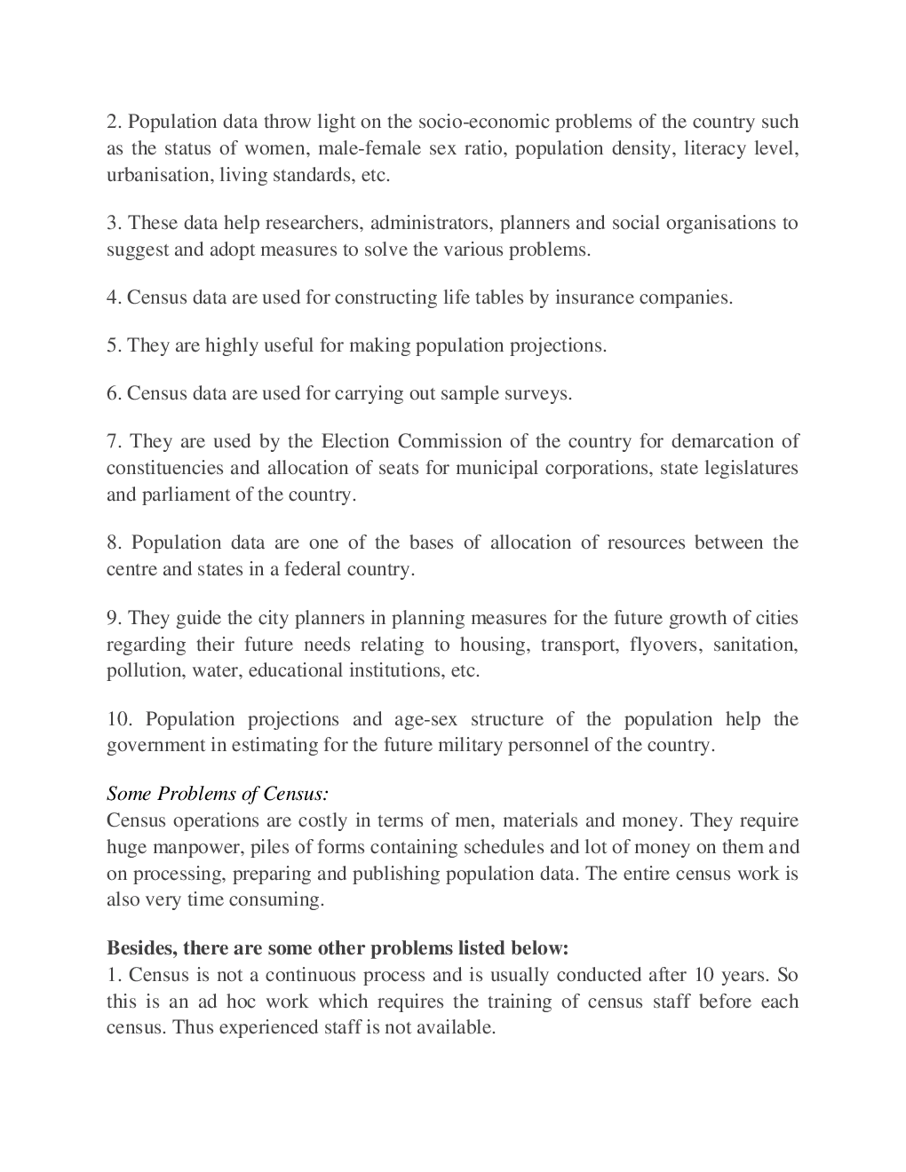 UGCNET Population Studies Study Material Introduction And Sources Of Population Data - Page 4