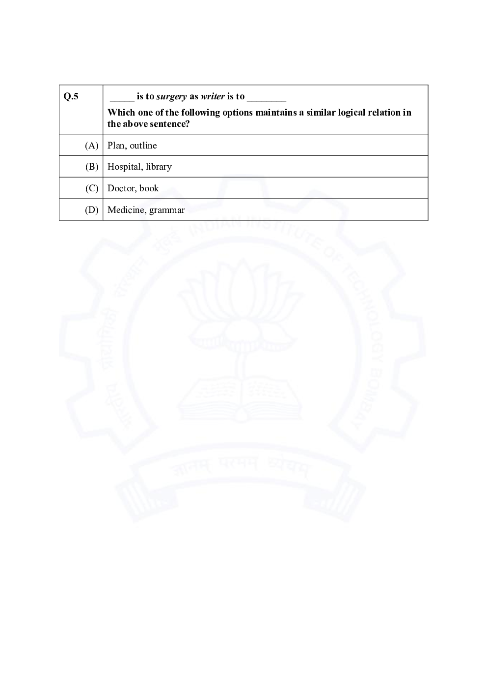 GATE 2021 Previous Year Question Paper with Answer Key For Biotechnology - Page 5