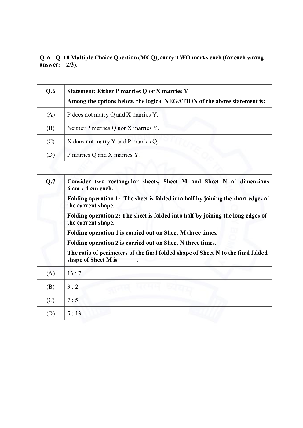 GATE 2021 Previous Year Question Paper with Answer Key For Civil Engineering - Page 5