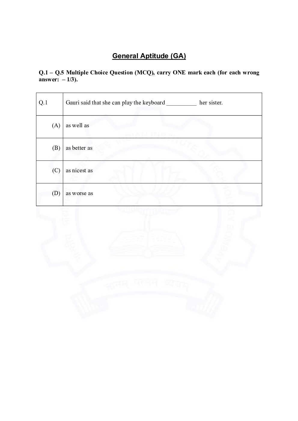 GATE 2021 Previous Year Question Paper with Answer Key For Computer Science And Information Technology - Page 2