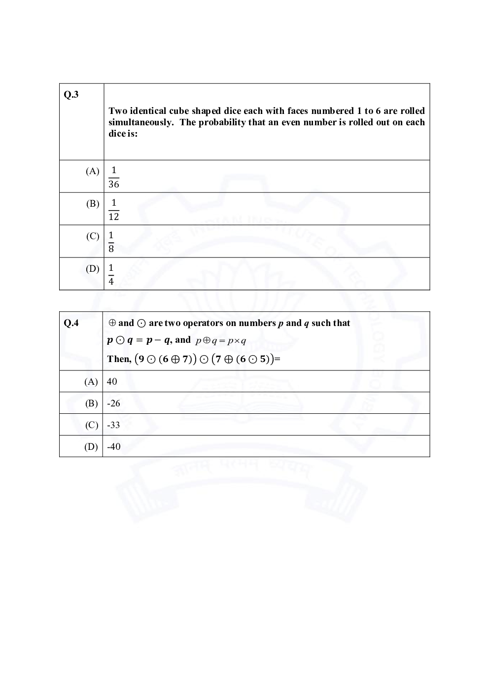 GATE 2021 Previous Year Question Paper with Answer Key For Mining Engineering - Page 4