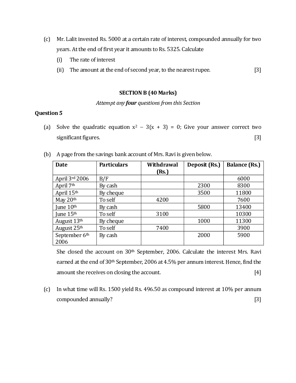 ICSE Class-10th Previous Year Question papers Mathematics 2016 - Page 4