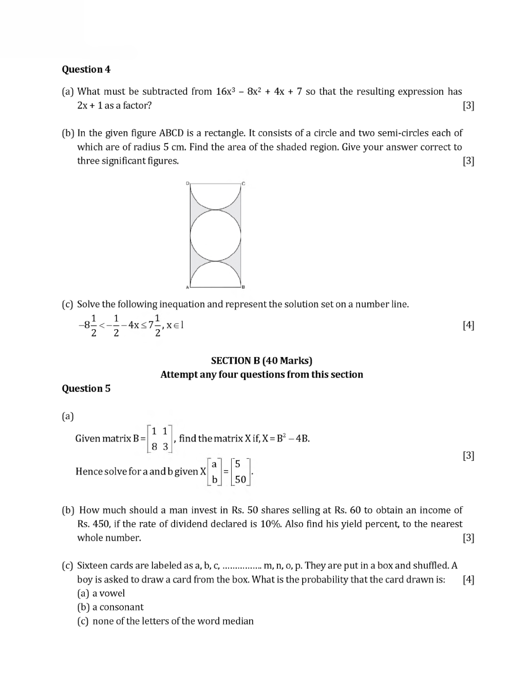ICSE Class-10th Previous Year Question papers Mathematics 2017 - Page 4