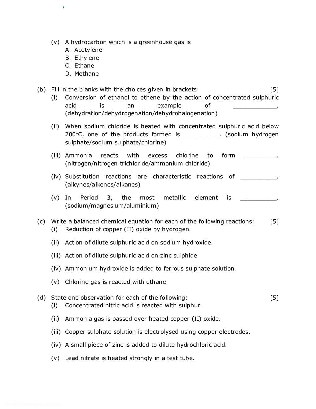 ICSE Class-10th Previous Year Question papers Chemistry 2019 - Page 3