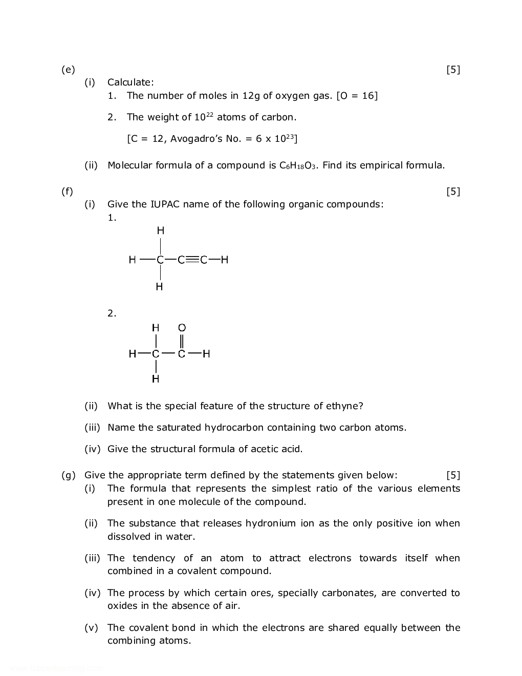 ICSE Class-10th Previous Year Question papers Chemistry 2019 - Page 4