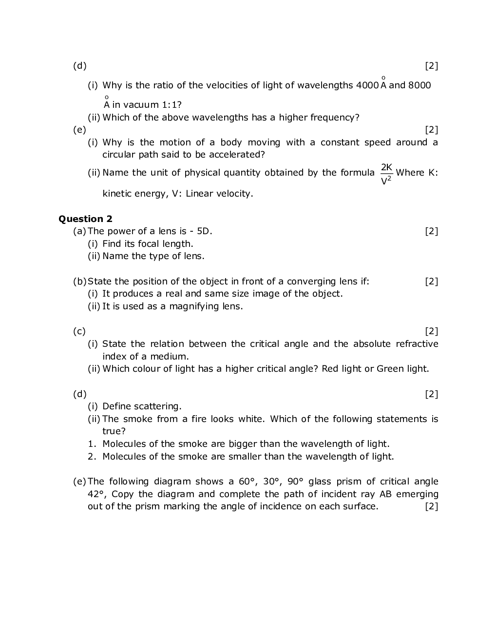 ICSE Class-10th Previous Year Question papers Physics 2018 - Page 3