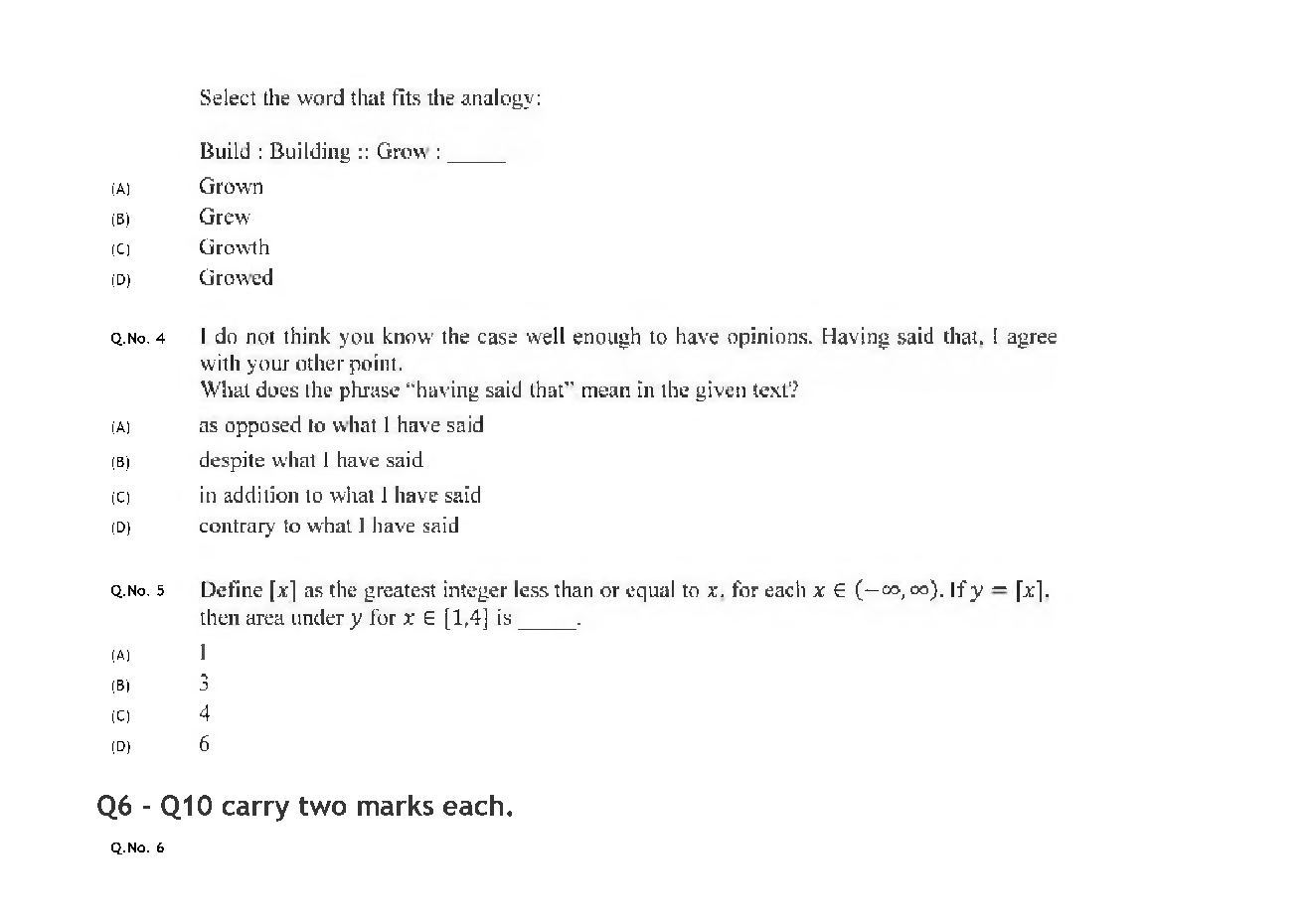 GATE Previous Year Question Paper Physics 2020 - Page 3