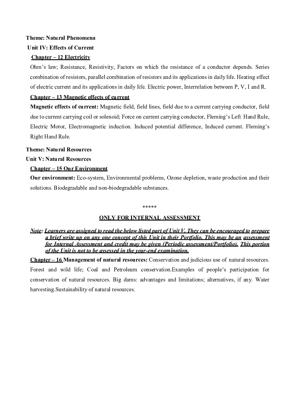 CBSE Class-10th Syllabus For Science - Page 4