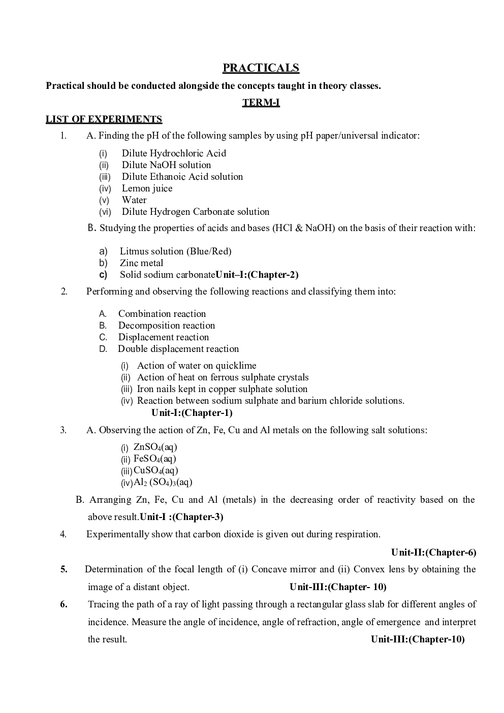 CBSE Class-10th Syllabus For Science - Page 5