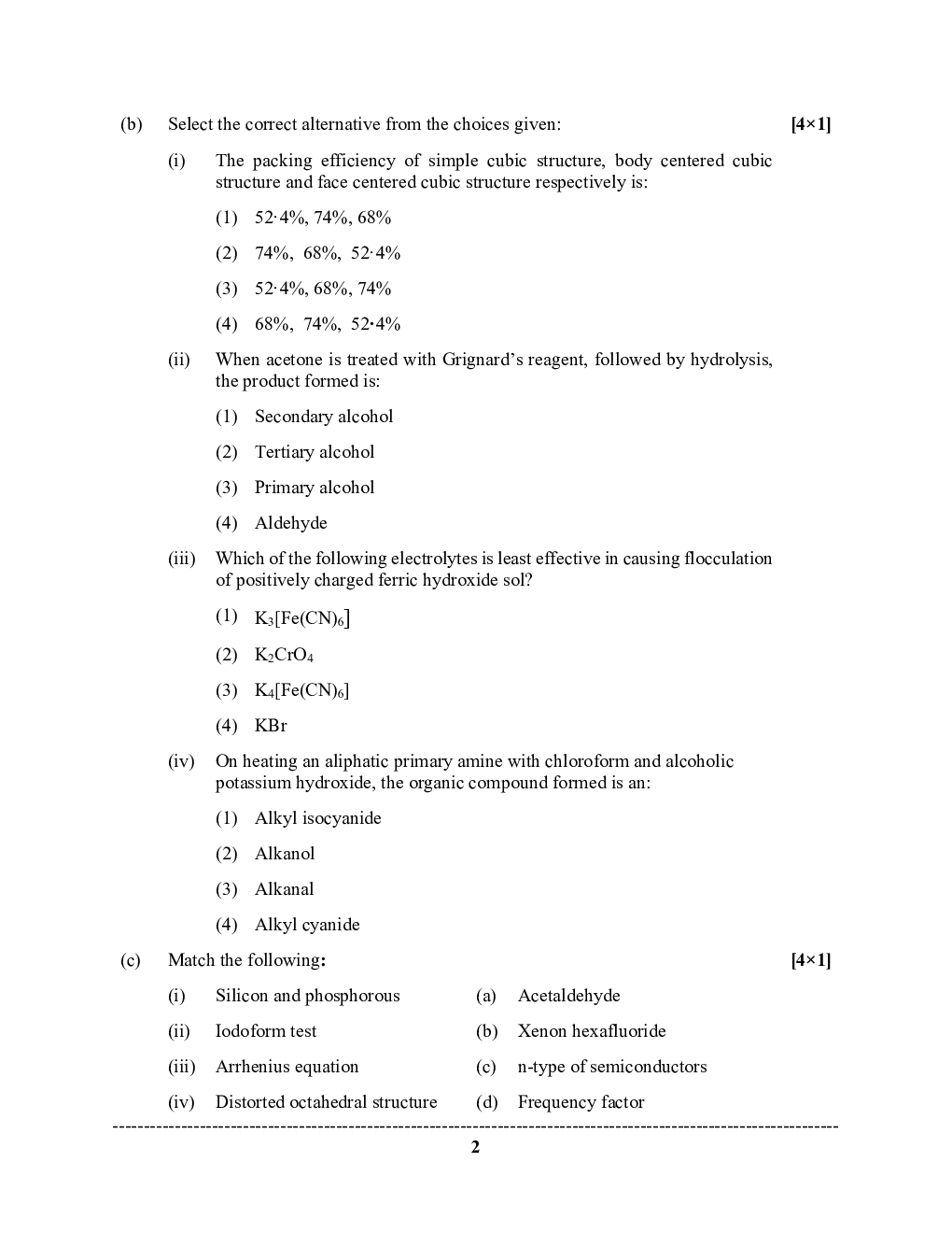 ISC Previous Year Paper Class-12 Chemistry Paper 1 2020 - Page 3