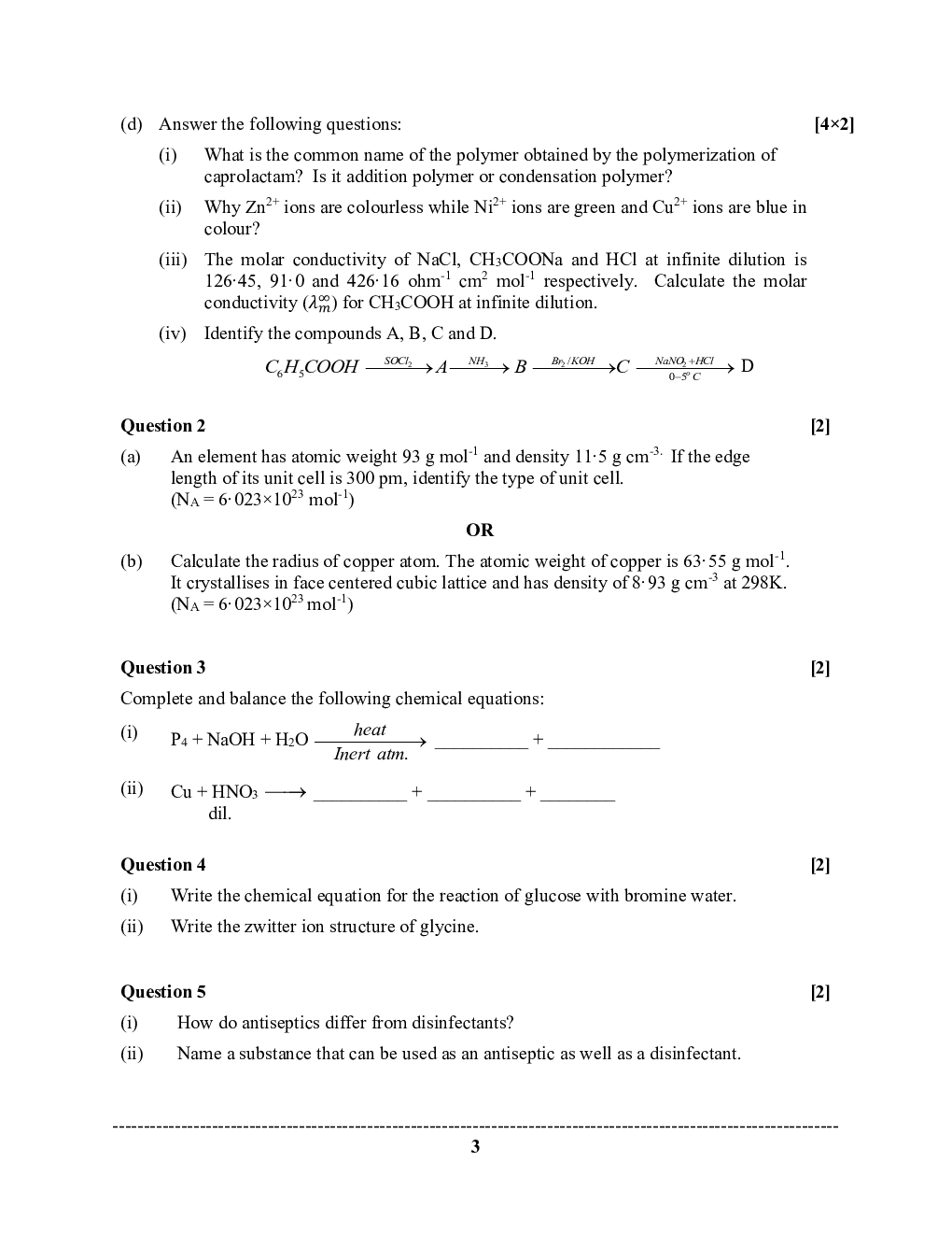 ISC Previous Year Paper Class-12 Chemistry Paper 1 2020 - Page 4