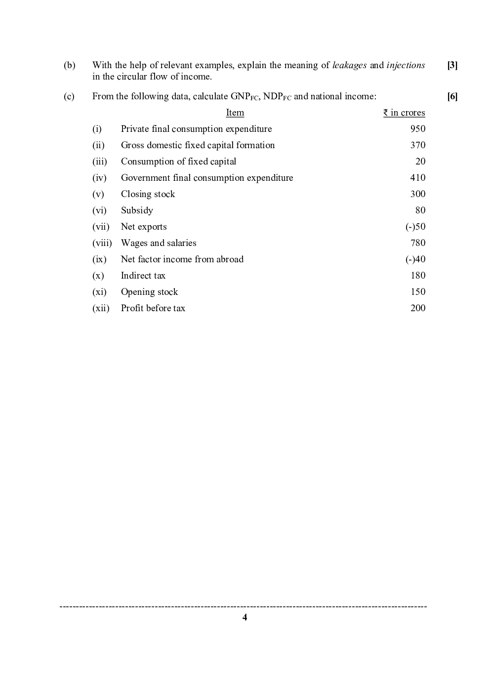 ISC Previous Year Paper Class-12 Economics 2020 - Page 5