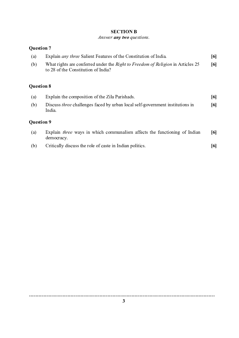 ISC Previous Year Paper Class-12 Political Science 2020 - Page 4