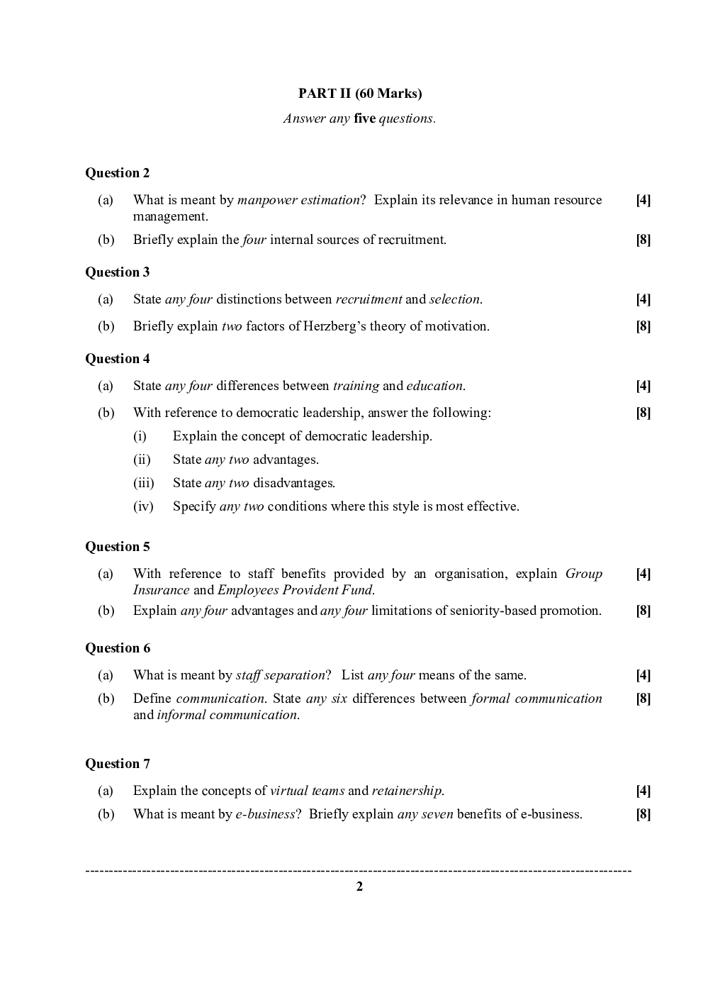 ISC Previous Year Paper Class-12 Business Studies 2020 - Page 3