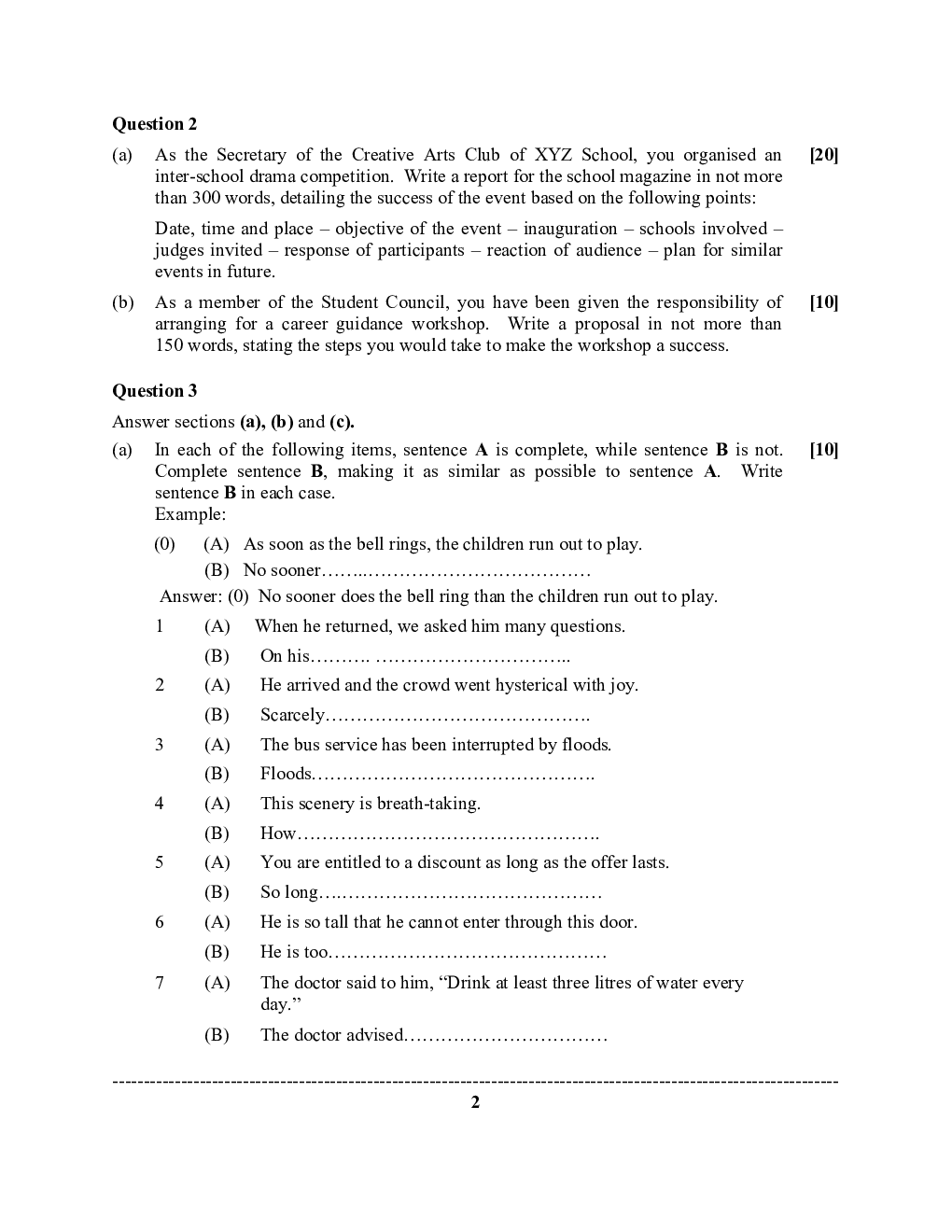 ISC Previous Year Paper Class-12 English Paper 1 2020 - Page 3